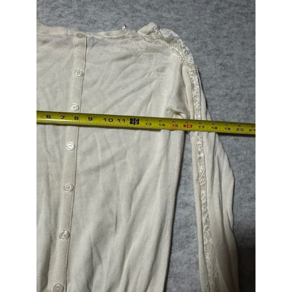 Candie's Women's Lightweight Knit Sweater Long sleeve Ivory Cream NWT ;